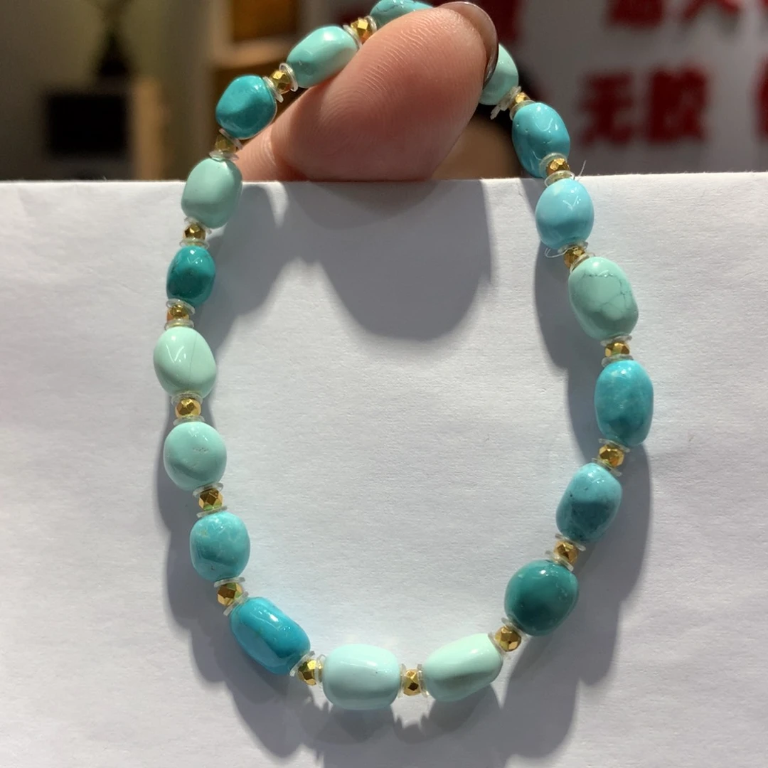 银S925镶嵌绿松石单圈