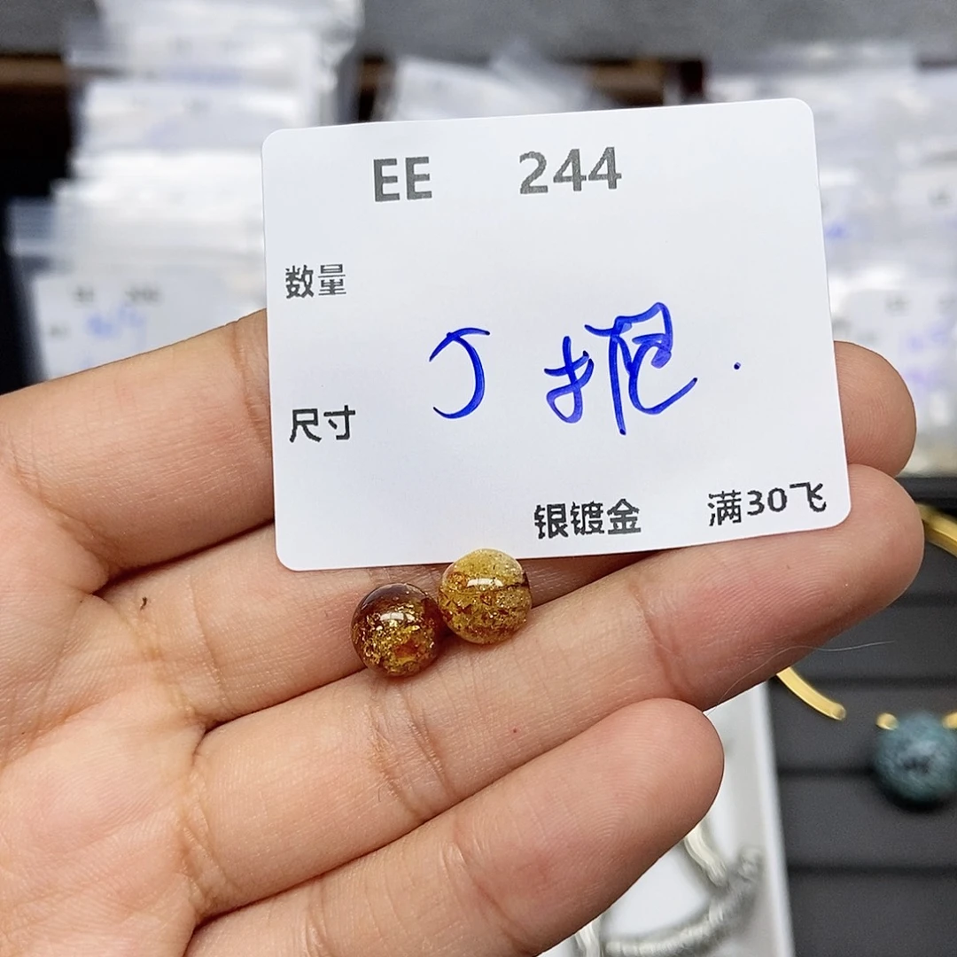 水***晶颈饰银S925镶嵌水晶EE244