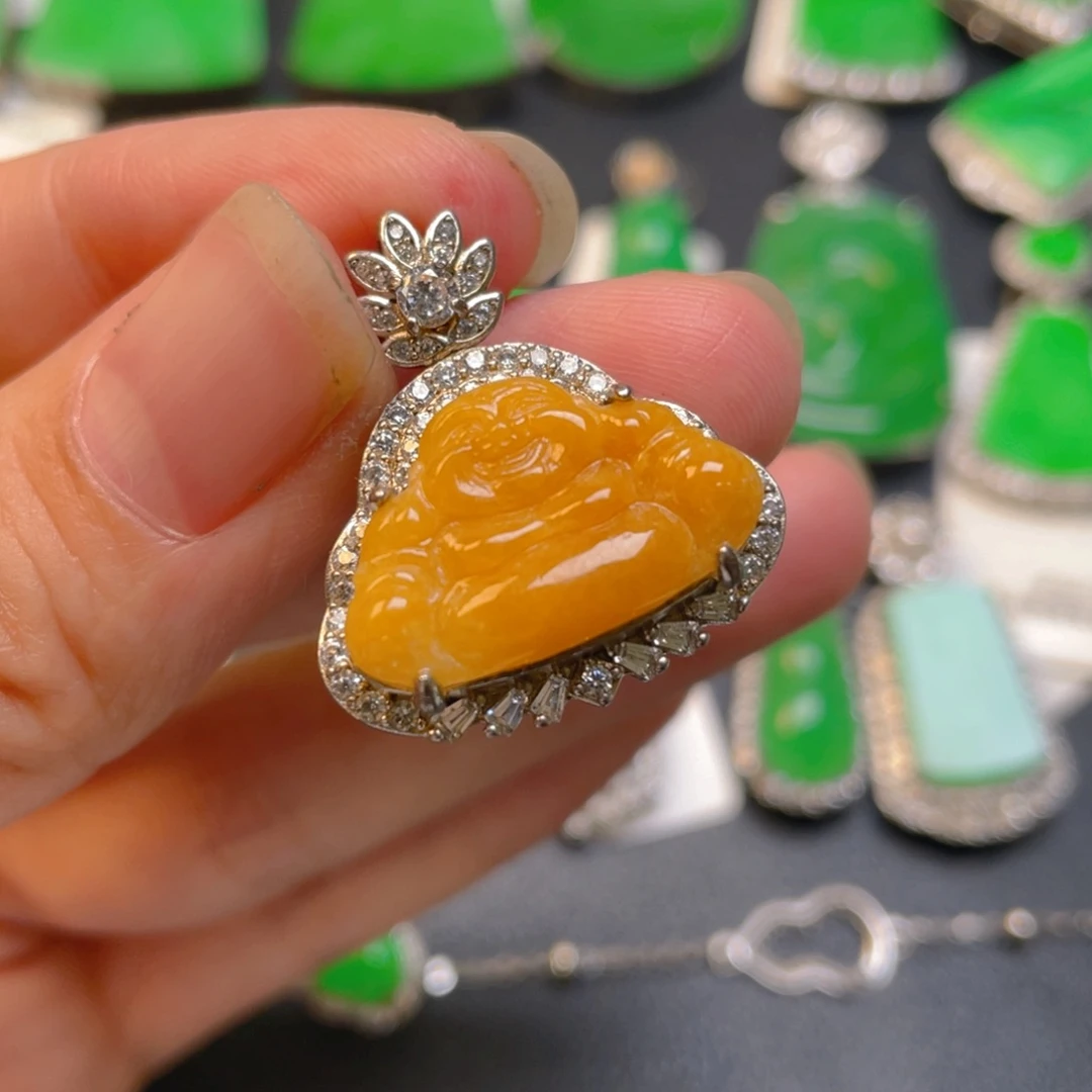 翡翠银S925镶嵌颈饰