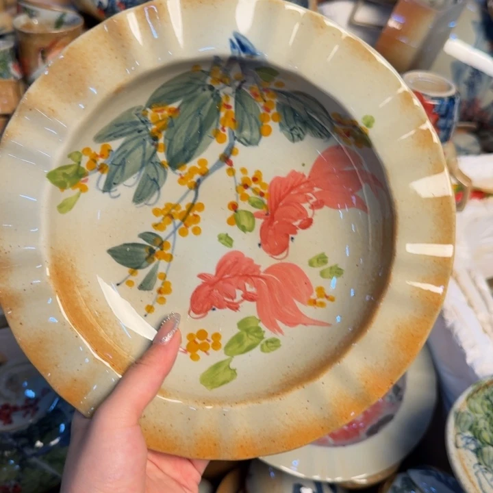 瓷片景德镇陶瓷手工手绘