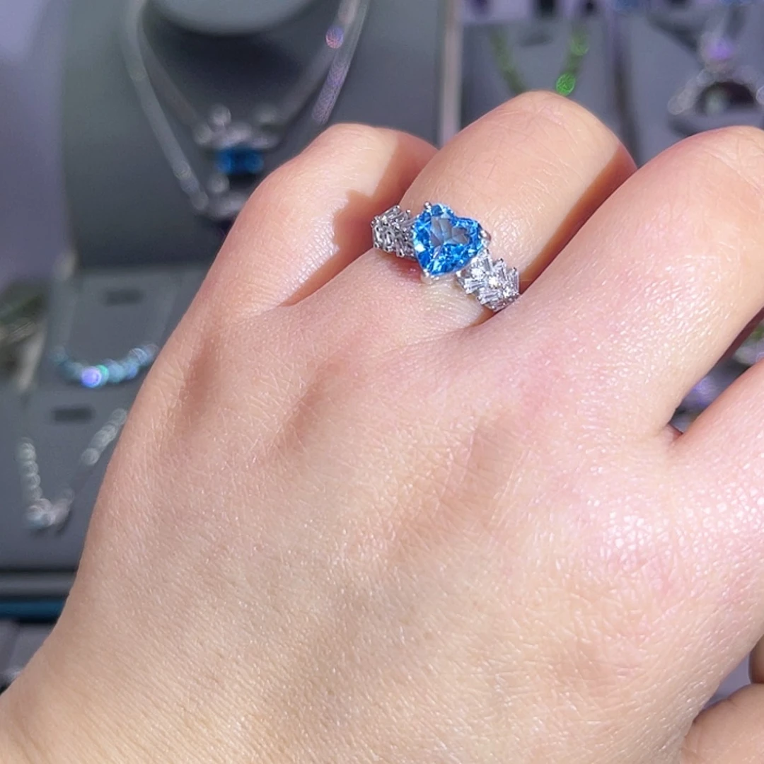 【闪购商品】托帕石戒指银S925镶嵌