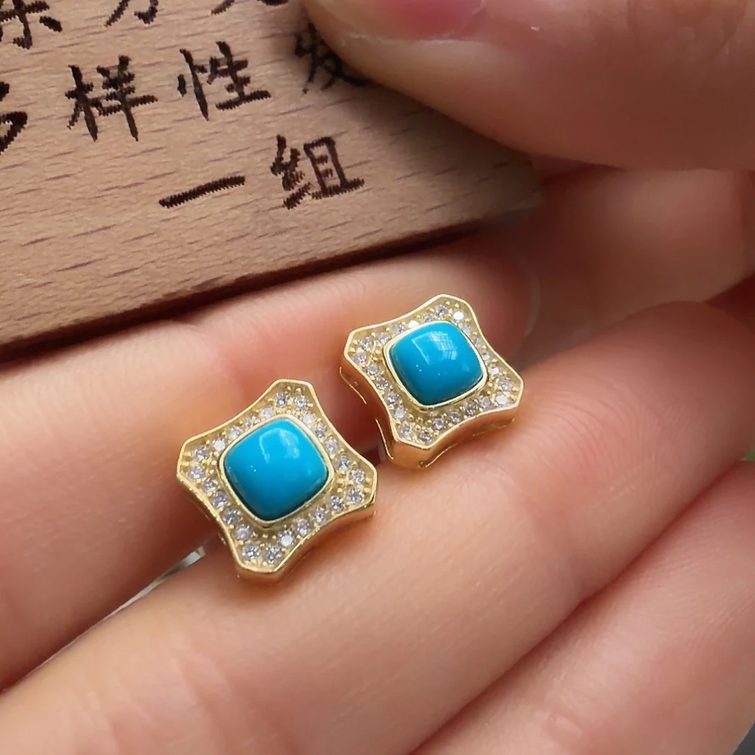 绿松石银S925镶嵌颈饰