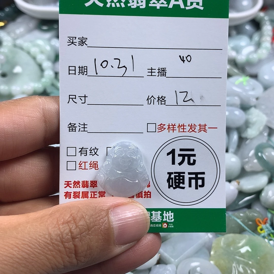 翡翠未镶嵌吊坠(不含链)