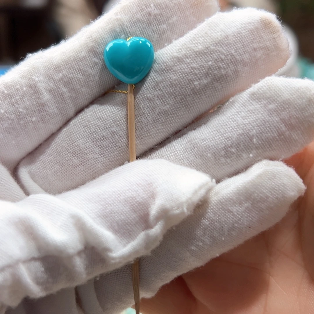 绿松石未镶嵌06玉化屁桃放漏卡12+