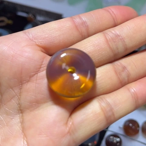 琥珀颈饰未镶嵌缅甸天然平安扣吊坠