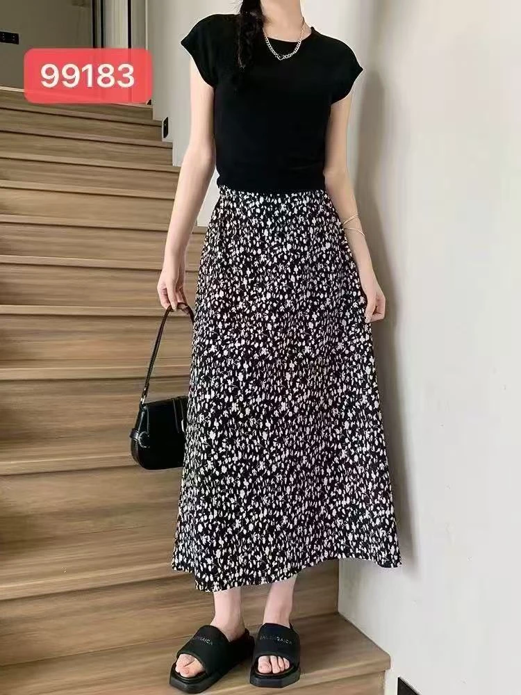 99183夏款时尚百搭套装裙