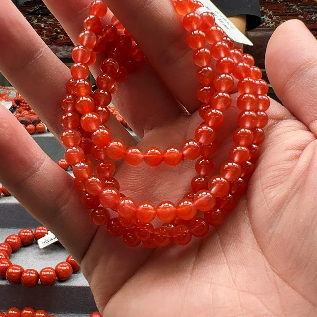 手链未镶嵌南红玛瑙保山料典藏版高冰红5.5m