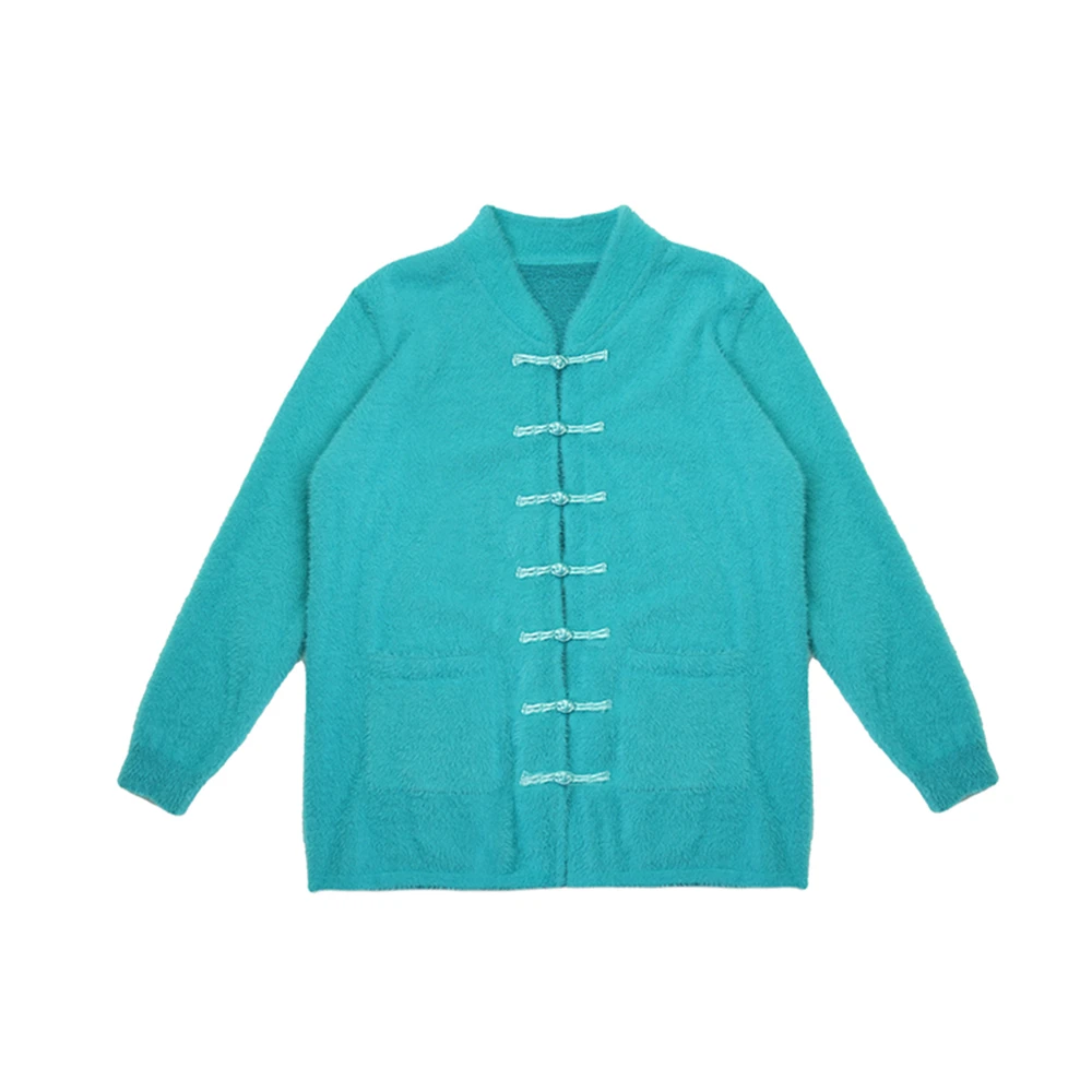 【61035水刁毛衣外套】毛衣上衣毛线衫秋冬新款外搭慵懒风毛衣