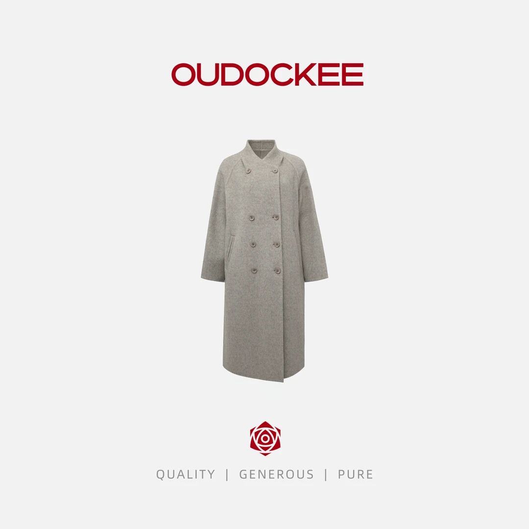 OUDOCKEE 鸥鸥【大小姐】韩剧女主感燕麦色冬呢子大衣 DACX889T
