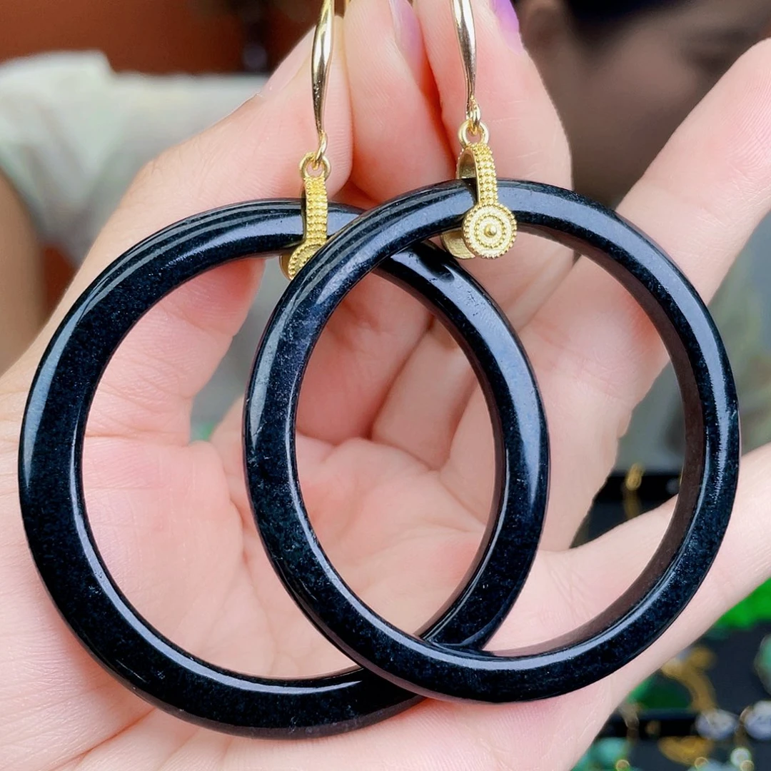 翡翠未镶嵌耳饰饰品