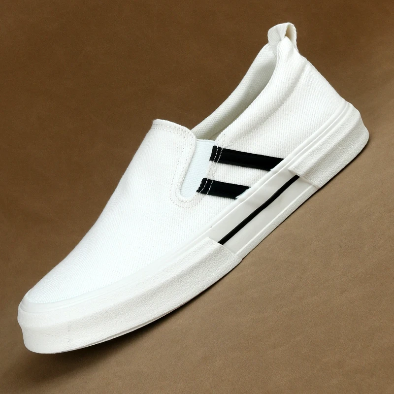 2025春季新款百搭时尚潮流舒适爆款透气男鞋休闲一脚蹬板鞋