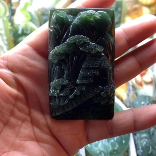 蛇纹石玉未镶嵌岫玉手把件