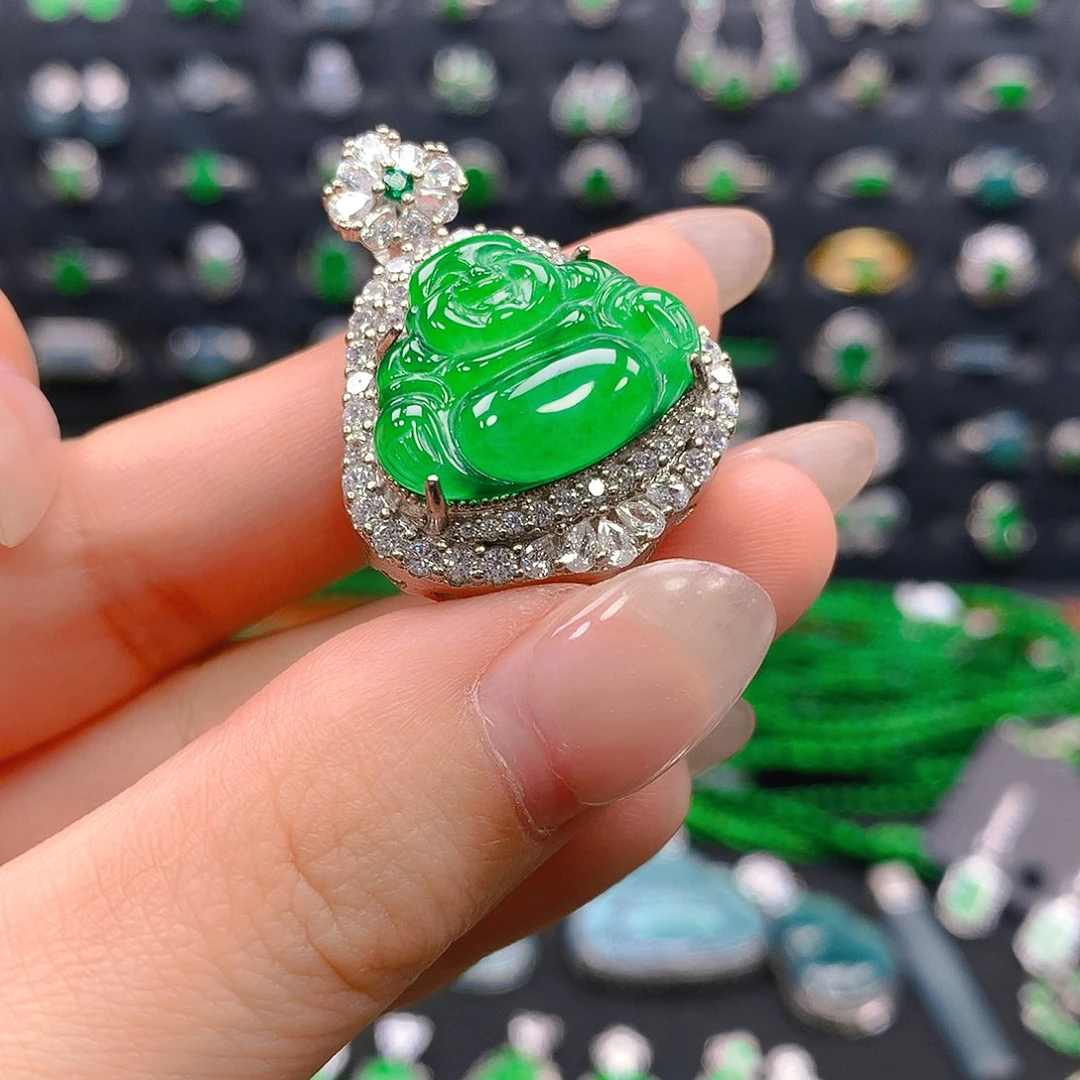 翡翠未镶嵌吊坠(不含链)佛公