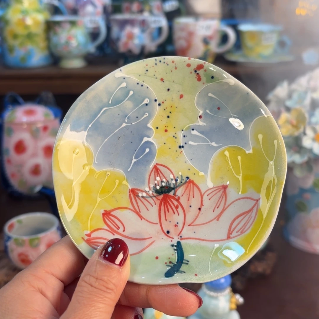 景德镇手绘高温釉下彩陶瓷茶具