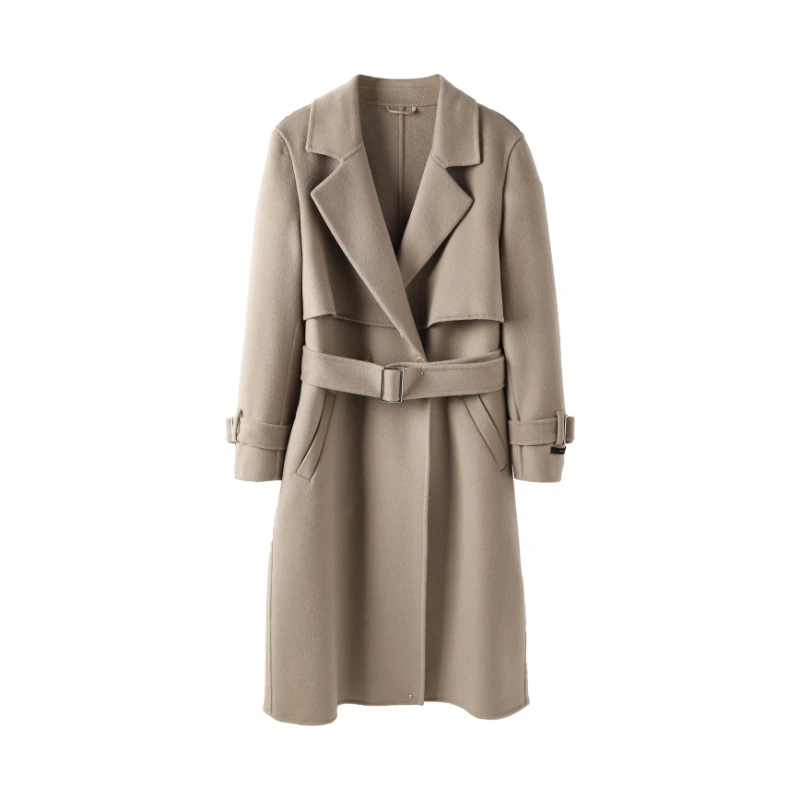 Y23-9723 凡诗琪-长款秋冬气质双面呢10%绒大衣外套