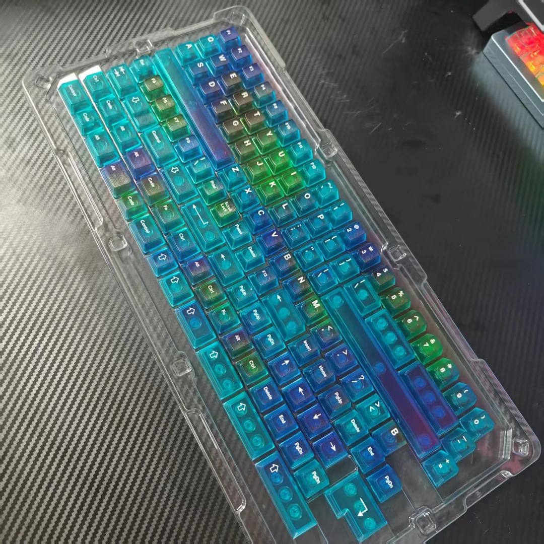 极光幻彩透明雾透键帽-色彩幻境小全套