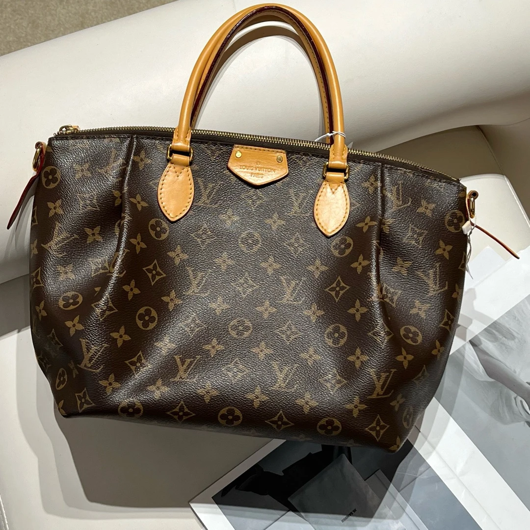 95新 LouisVuitton/路易威登 老花 金扣 饺子包/9414