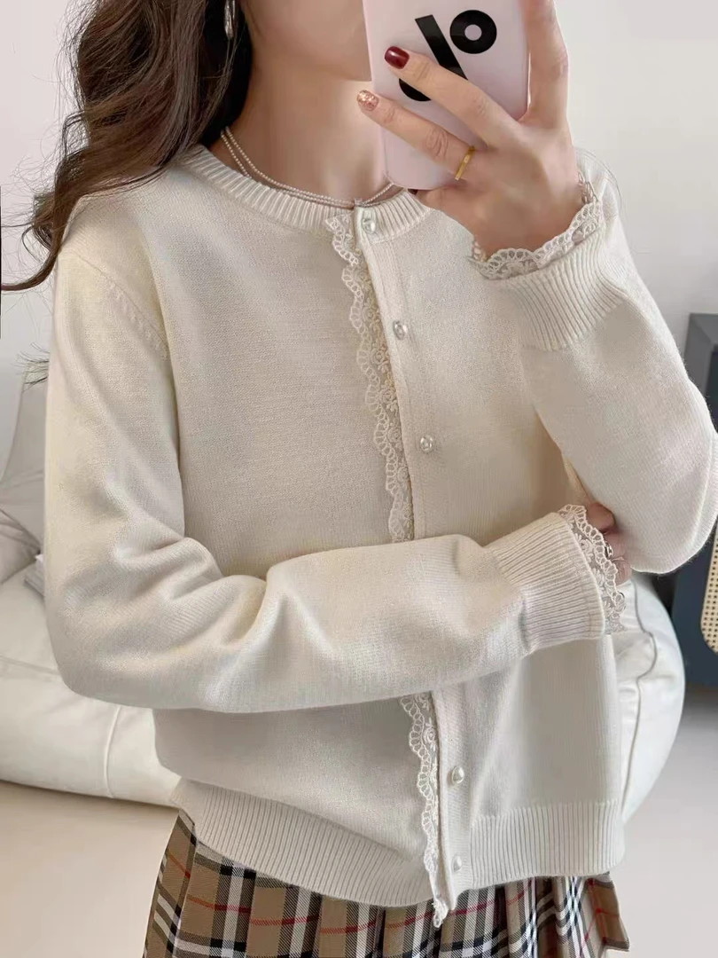 2025新款长袖圆领百搭针织毛针织衫韩版洋气显瘦时尚秋冬减龄上衣