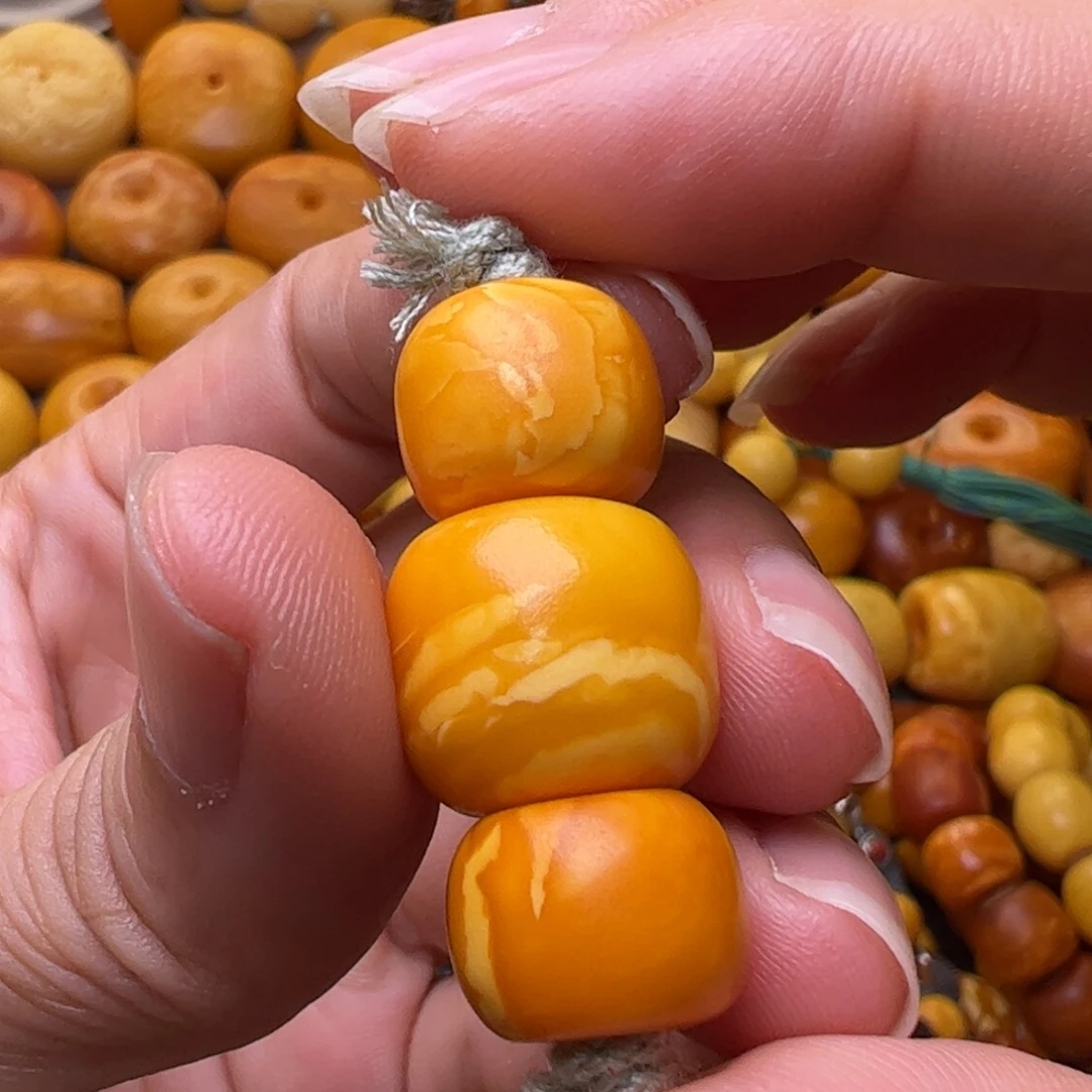 琥珀未镶嵌珠宝奇石配珠