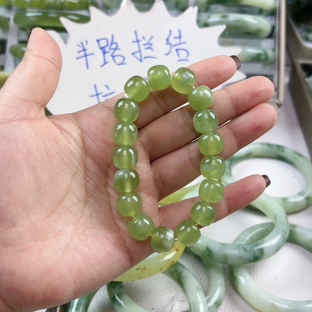 用***2蛇纹石玉未镶嵌手链