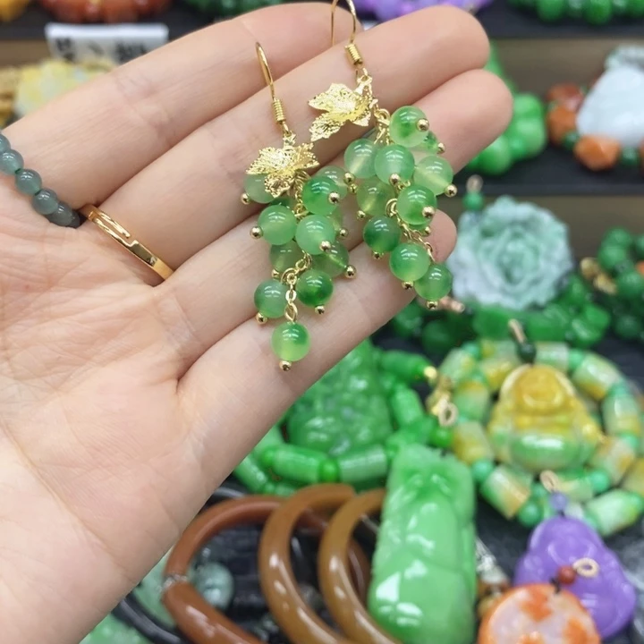 翡翠未镶嵌颈饰耳坠38