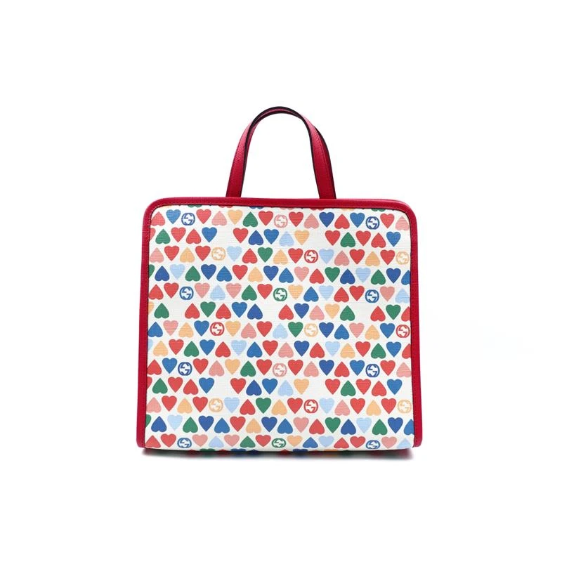 95新 GUCCI/古驰 古驰红色马卡龙爱心托特包/H_ZY0000417748