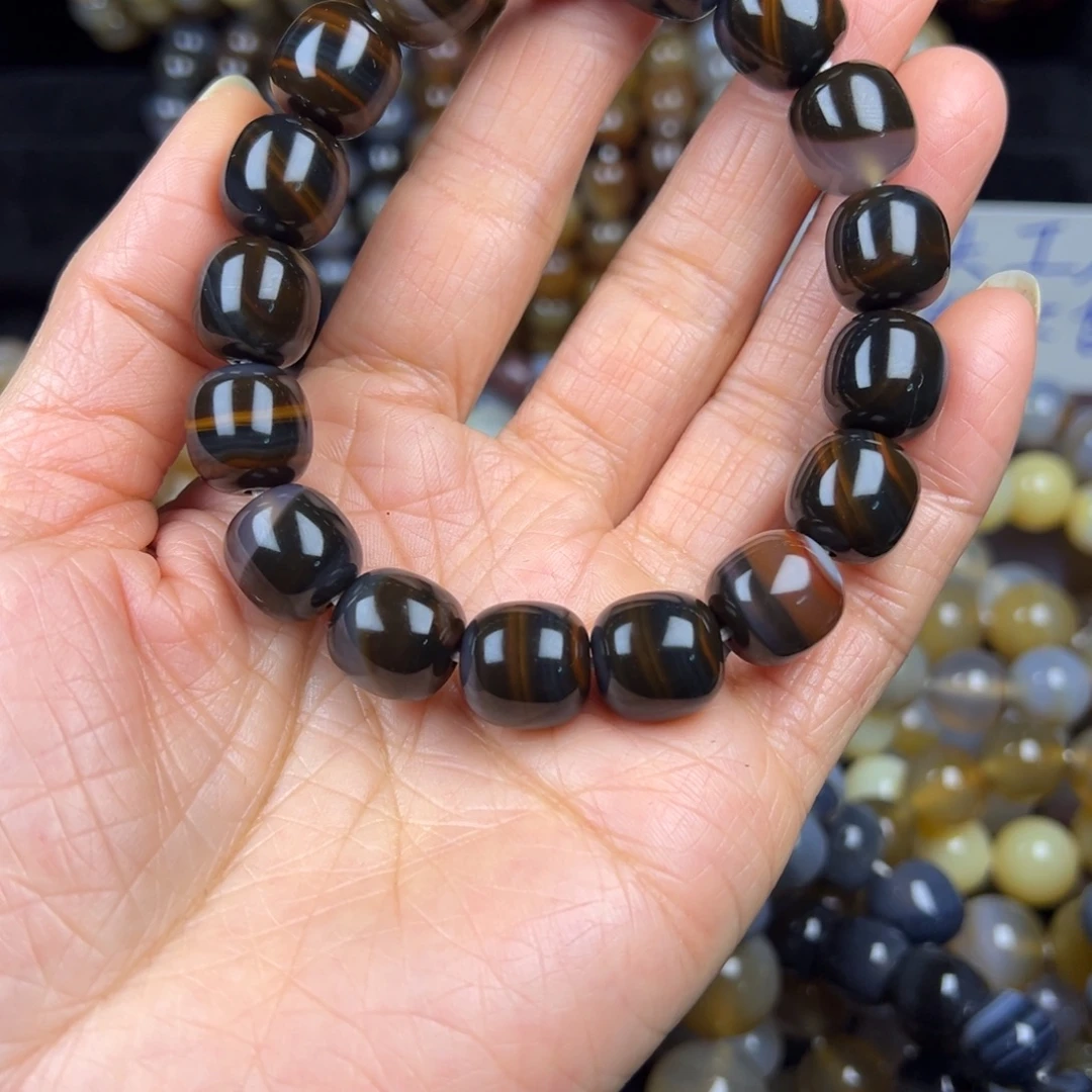 不***火玛瑙/玉髓未镶嵌手链