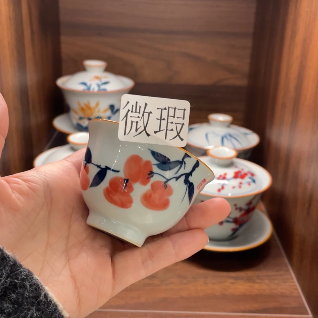 微瑕釉下彩纯手绘
