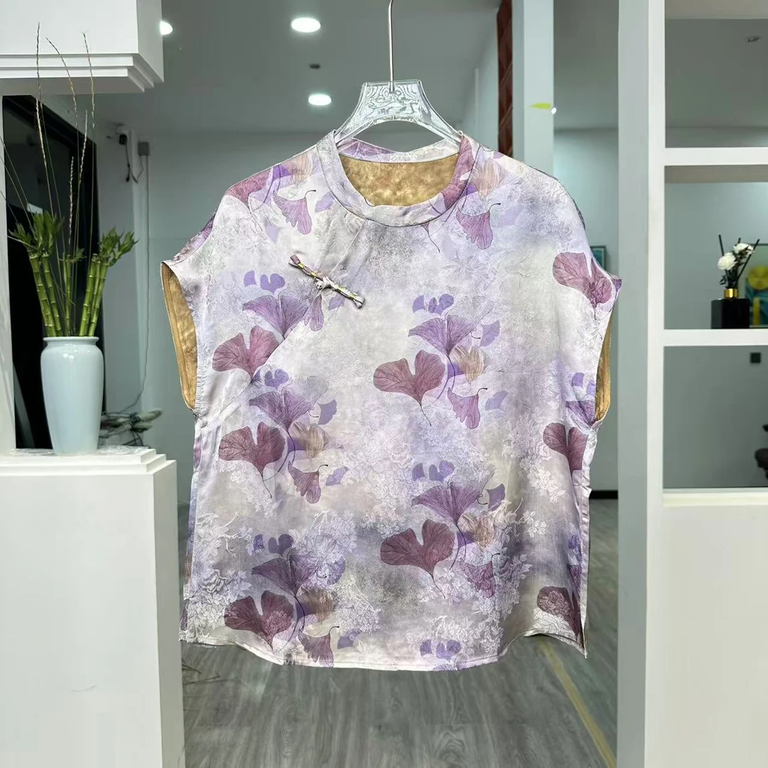 030新中式小衫提花旗袍领盘扣上衣