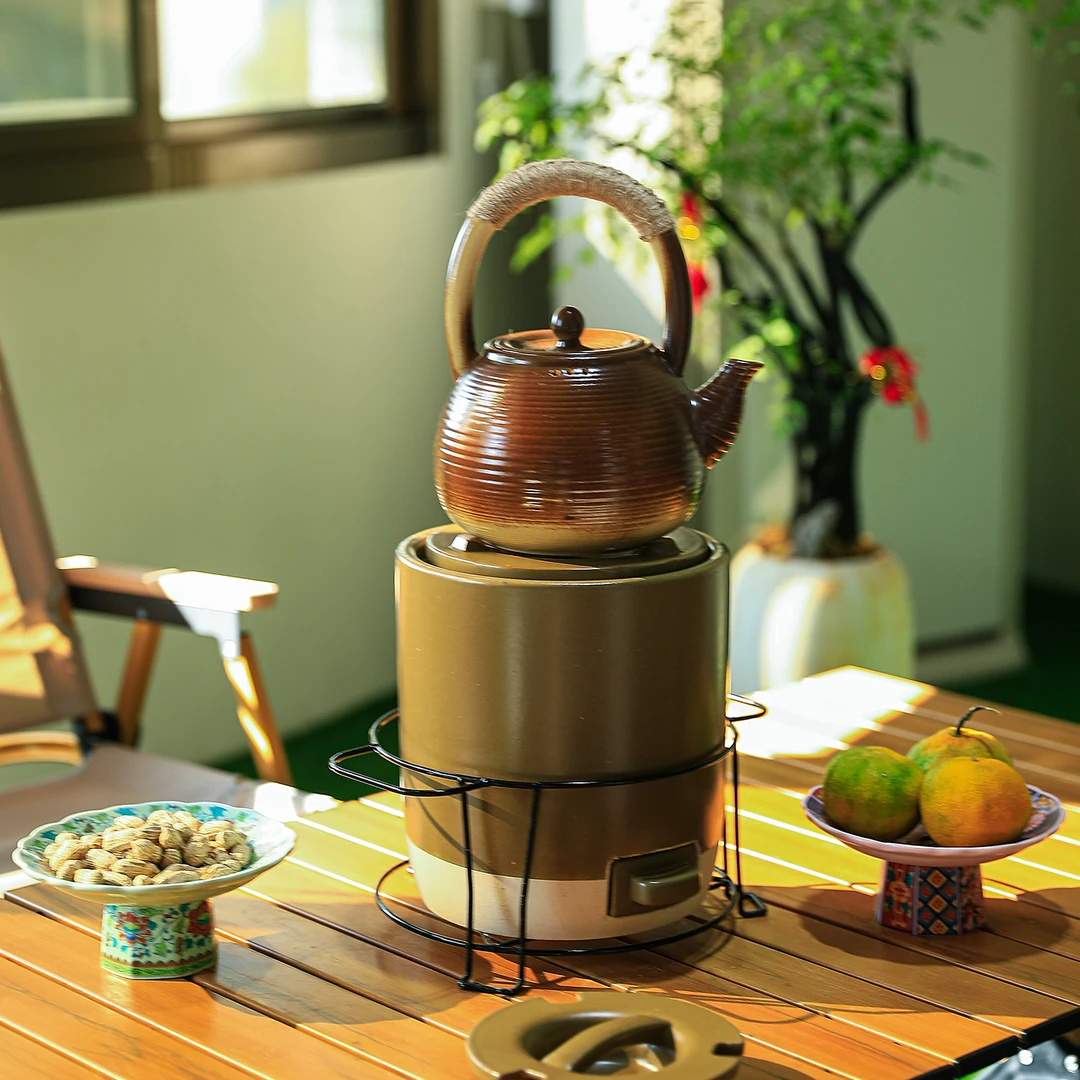 草木绿五代富强炉烤炉围炉煮茶陶罐套装家用烤茶炉炭火炉碳炉户外