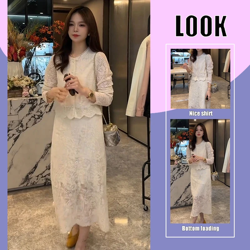 2025夏季新款显气质上衣+高腰包臀半身裙高级感独特小洋装套装女