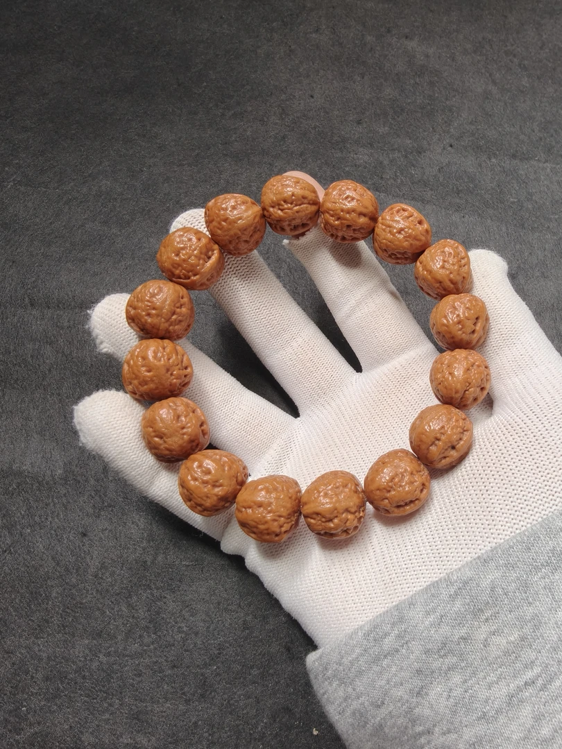 玉化皮个性胖头鱼核桃手串16.5mm