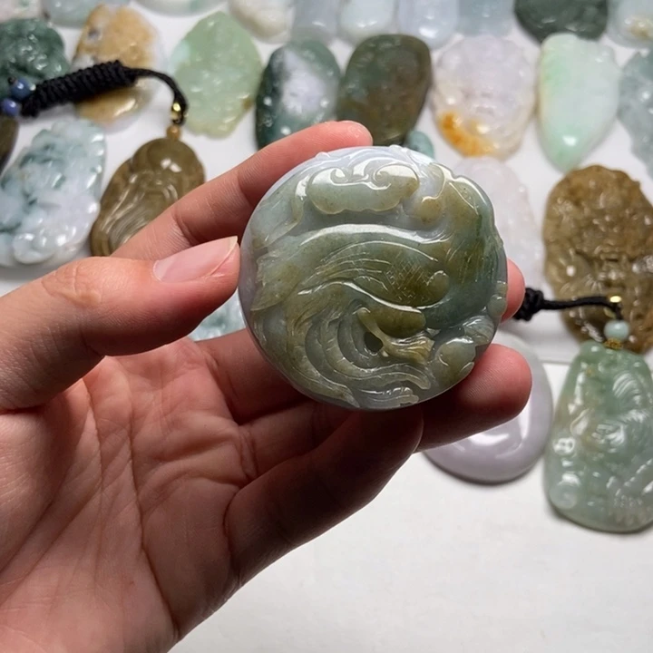 翡翠未镶嵌颈饰朱雀41