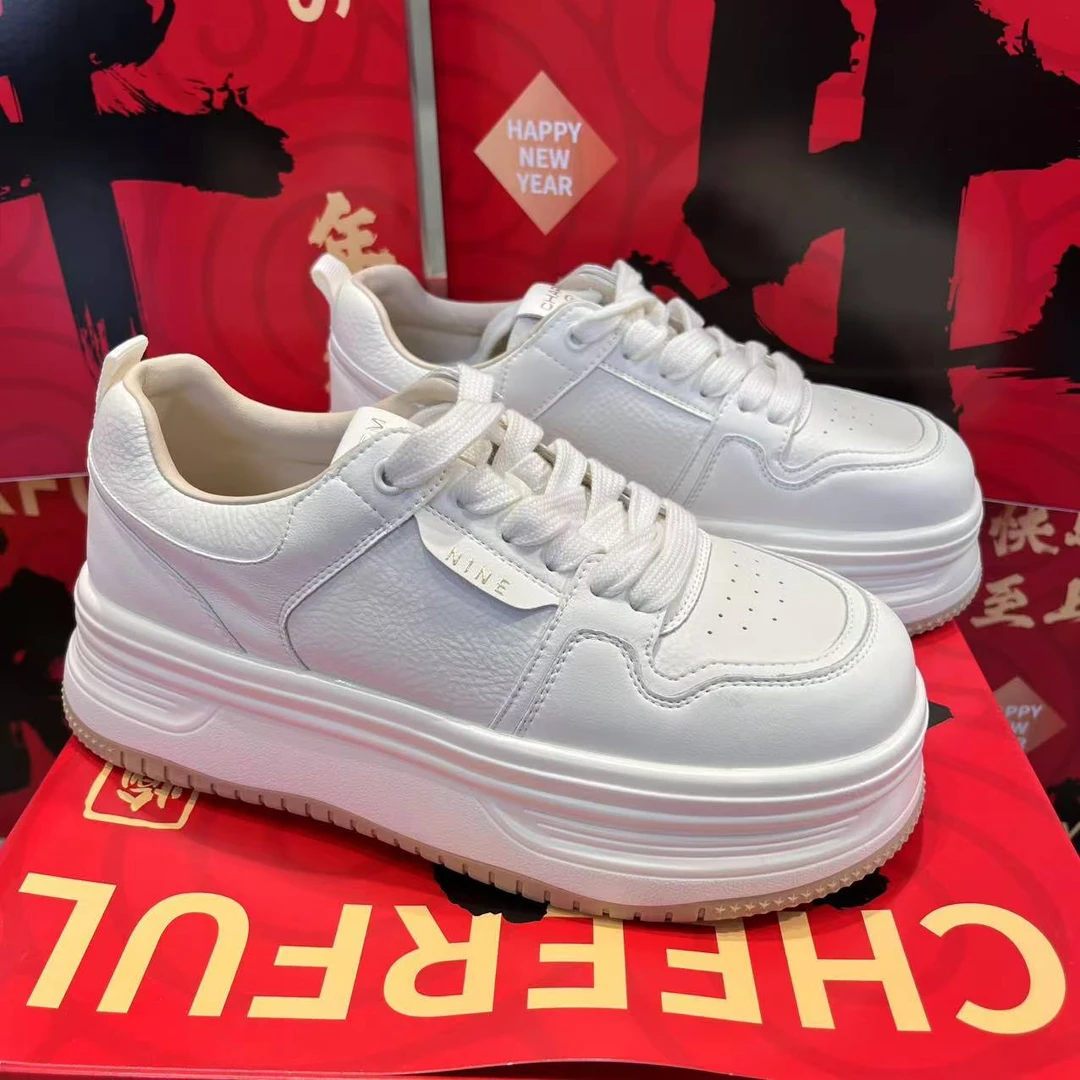 李园家2号店-2002-1-春季厚底增高韩版小白鞋