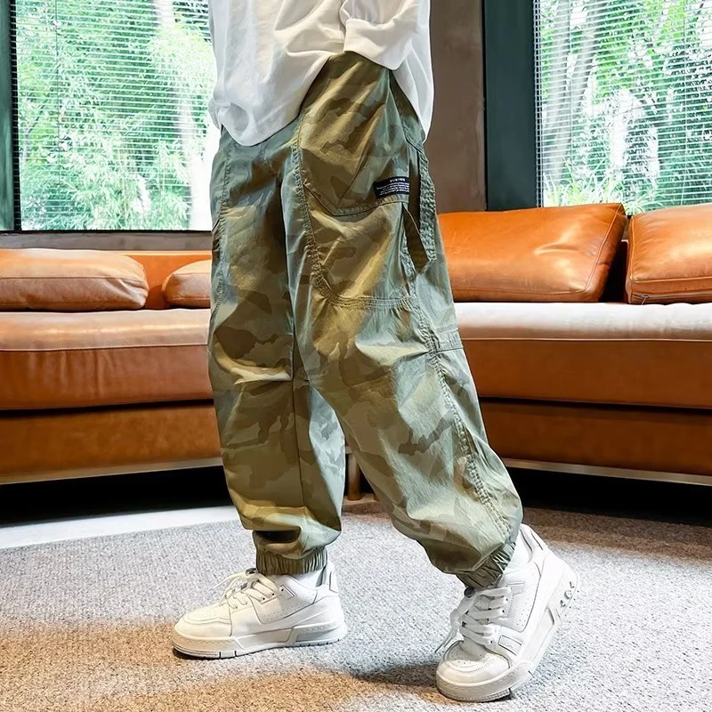 【高品质】巴拉拉男童迷彩工装裤2025潮流新款儿童中大童休闲裤长裤