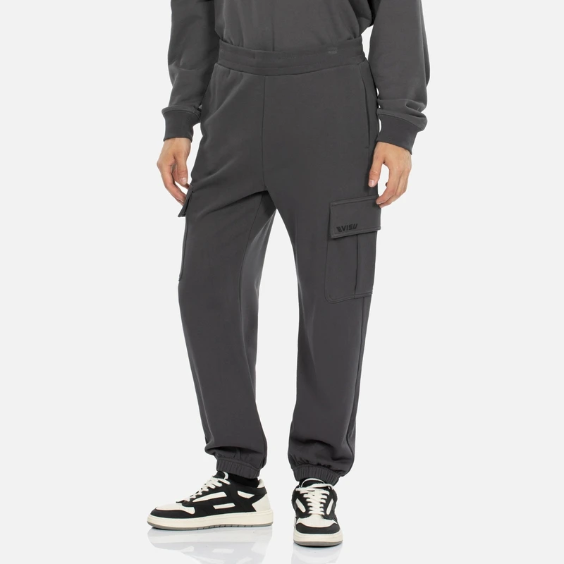 EVISU男士商标印花休闲宽松纯棉工装运动裤卫裤2EAHTM3SP1113STCT