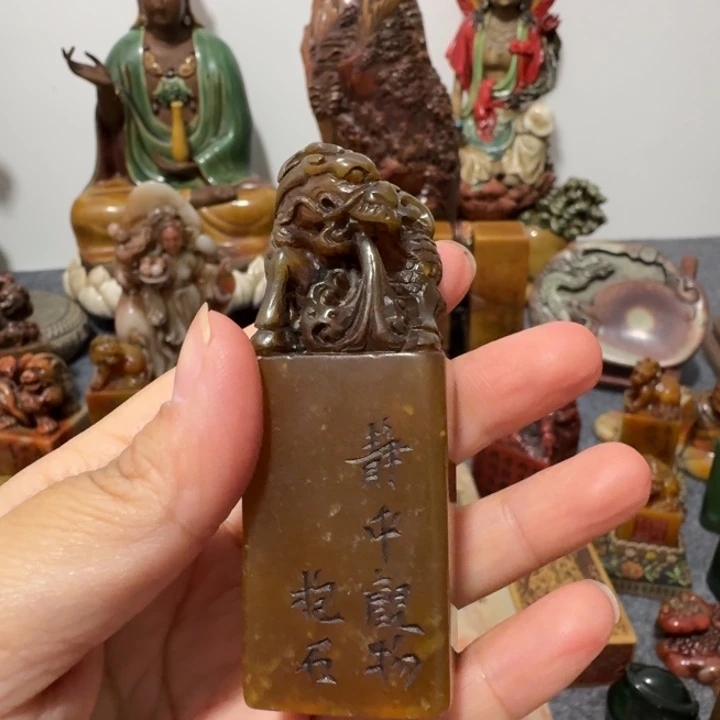 碧***舟石材手工艺品摆件