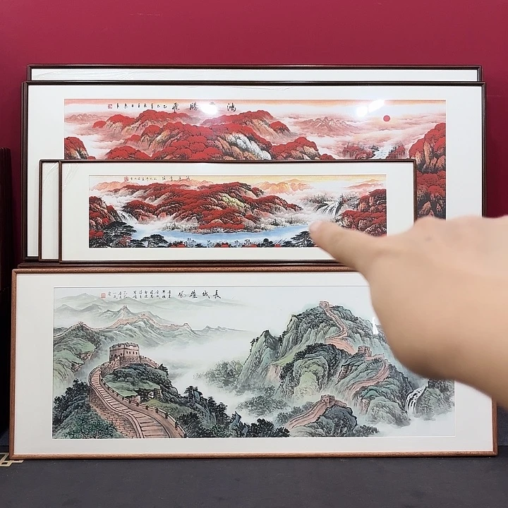 国画手绘作品带框160成45