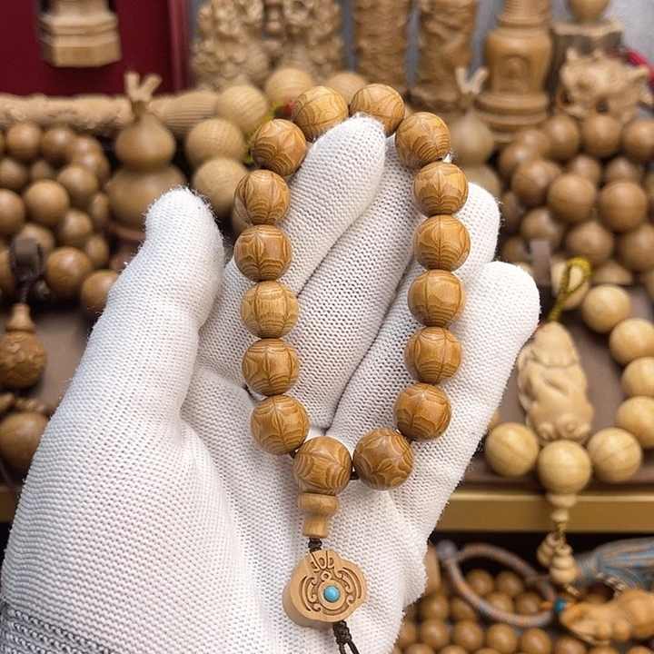 心***乐木质非金属六道木手串1.2