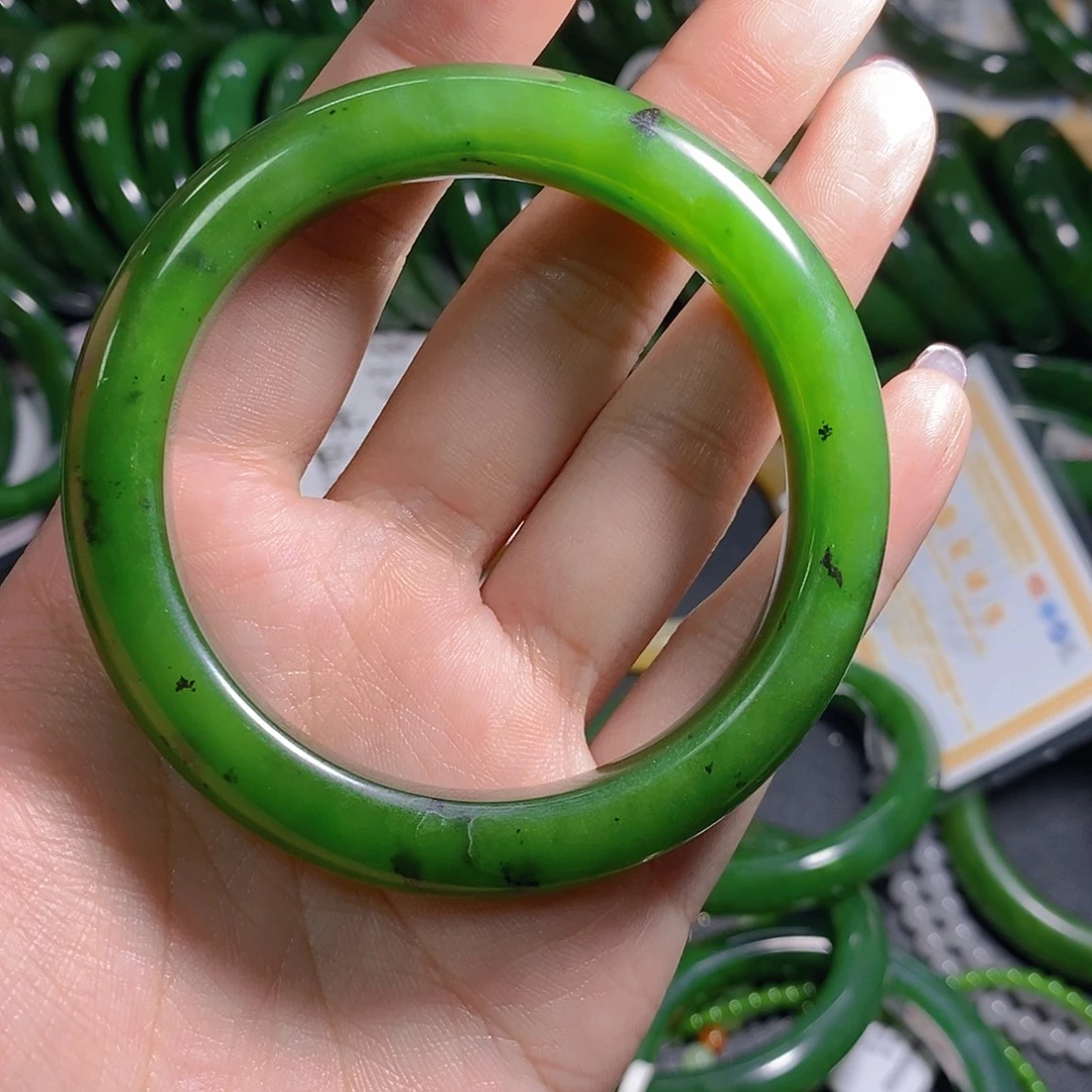 桃***檬和田玉（碧玉）未镶嵌手链