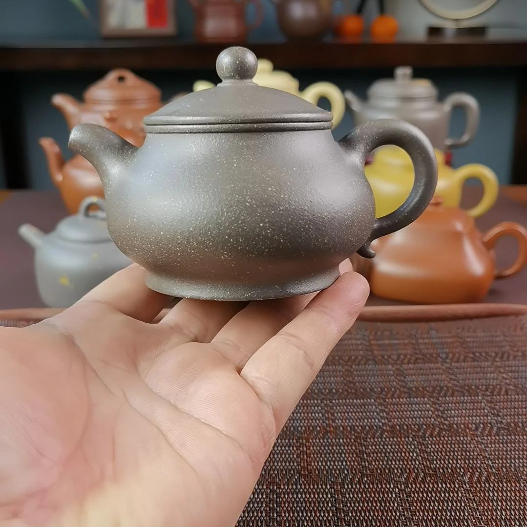 紫砂茶壶梨皮天青潘壶220CC国工