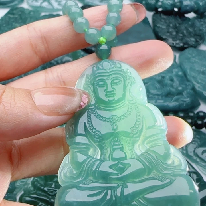 翡翠未镶嵌颈饰多样性发货天然A货翡翠