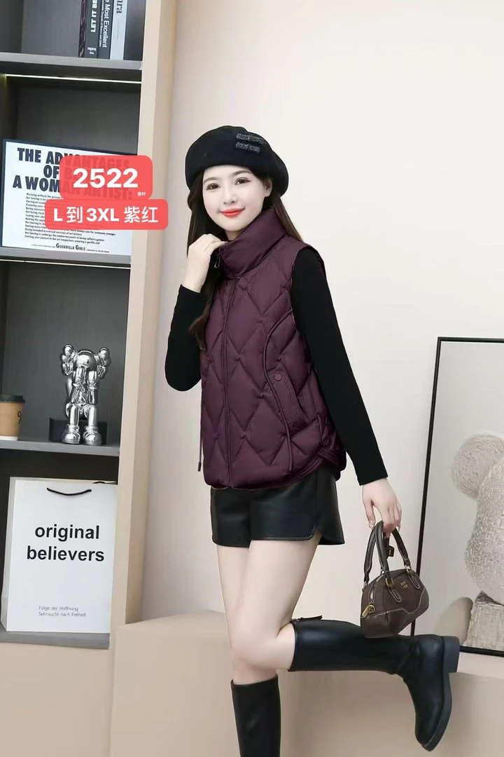【衣联服饰】精品妈妈款冬季棉马甲外套2522