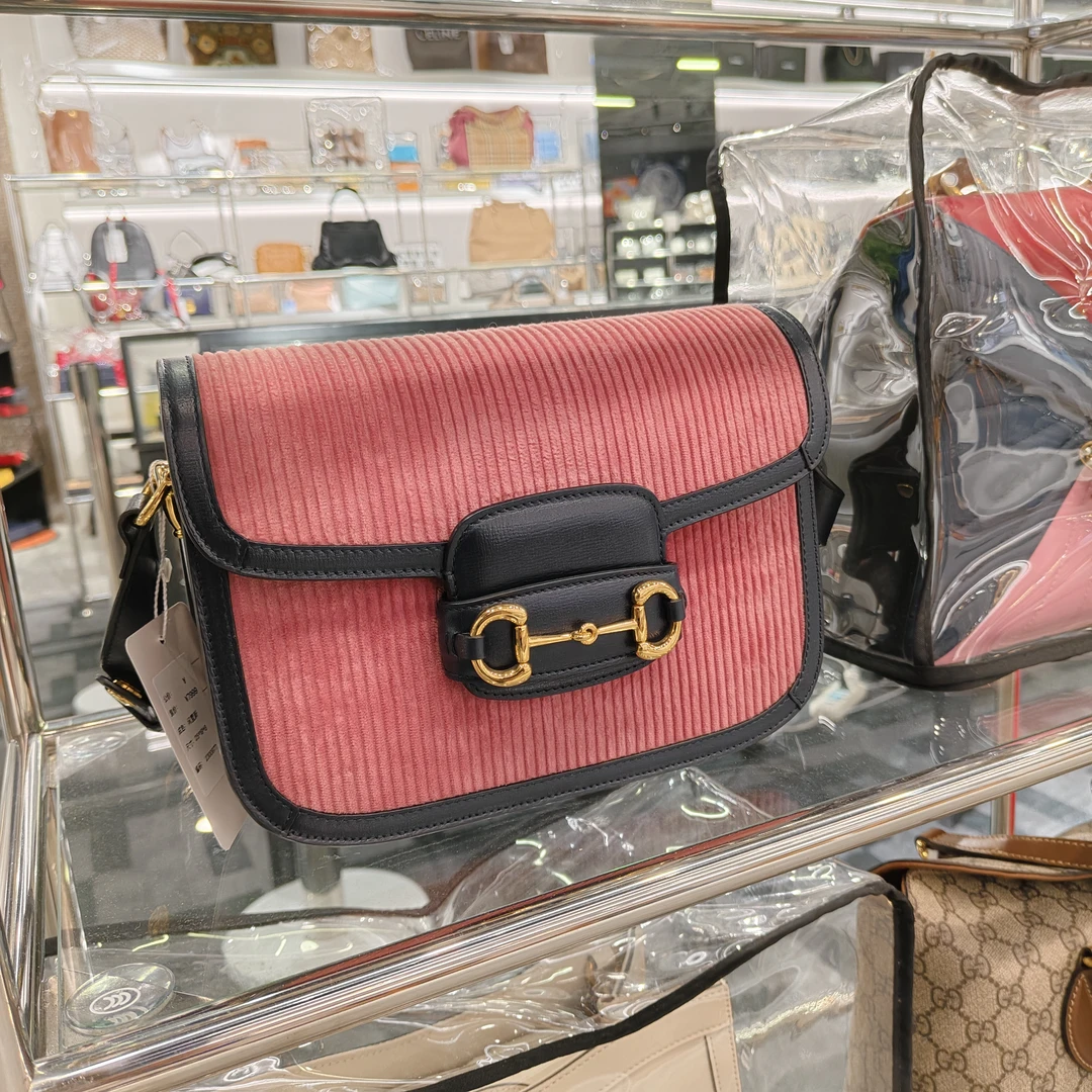 全新未使用 GUCCI/古驰 蓝总专场/粉色1955 马鞍包 单肩包 北京