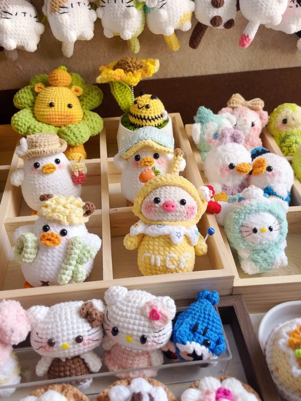 钩织玩偶钥匙扣摆件们