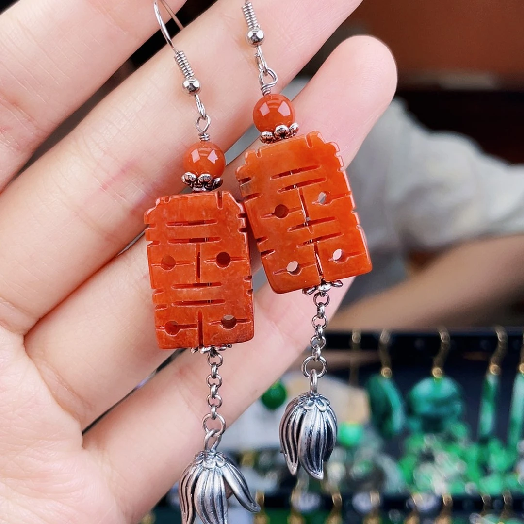 翡翠未镶嵌耳饰饰品