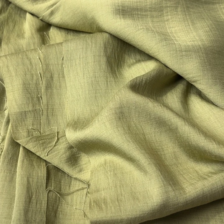 棉混纺秋香绿麻棉2米