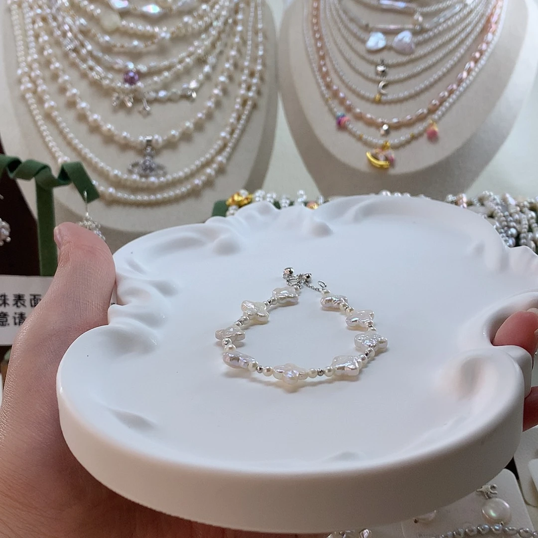 淡水珍珠手绳银S925镶嵌