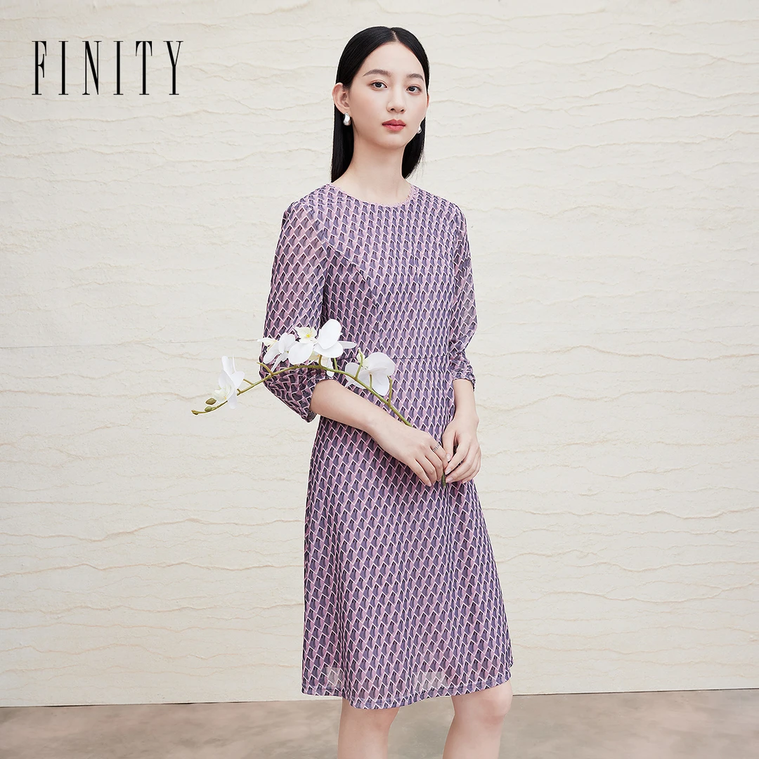 【粉丝专享】 FINITY 新款欧美风气质时尚女装连衣裙 F21X6B22L5