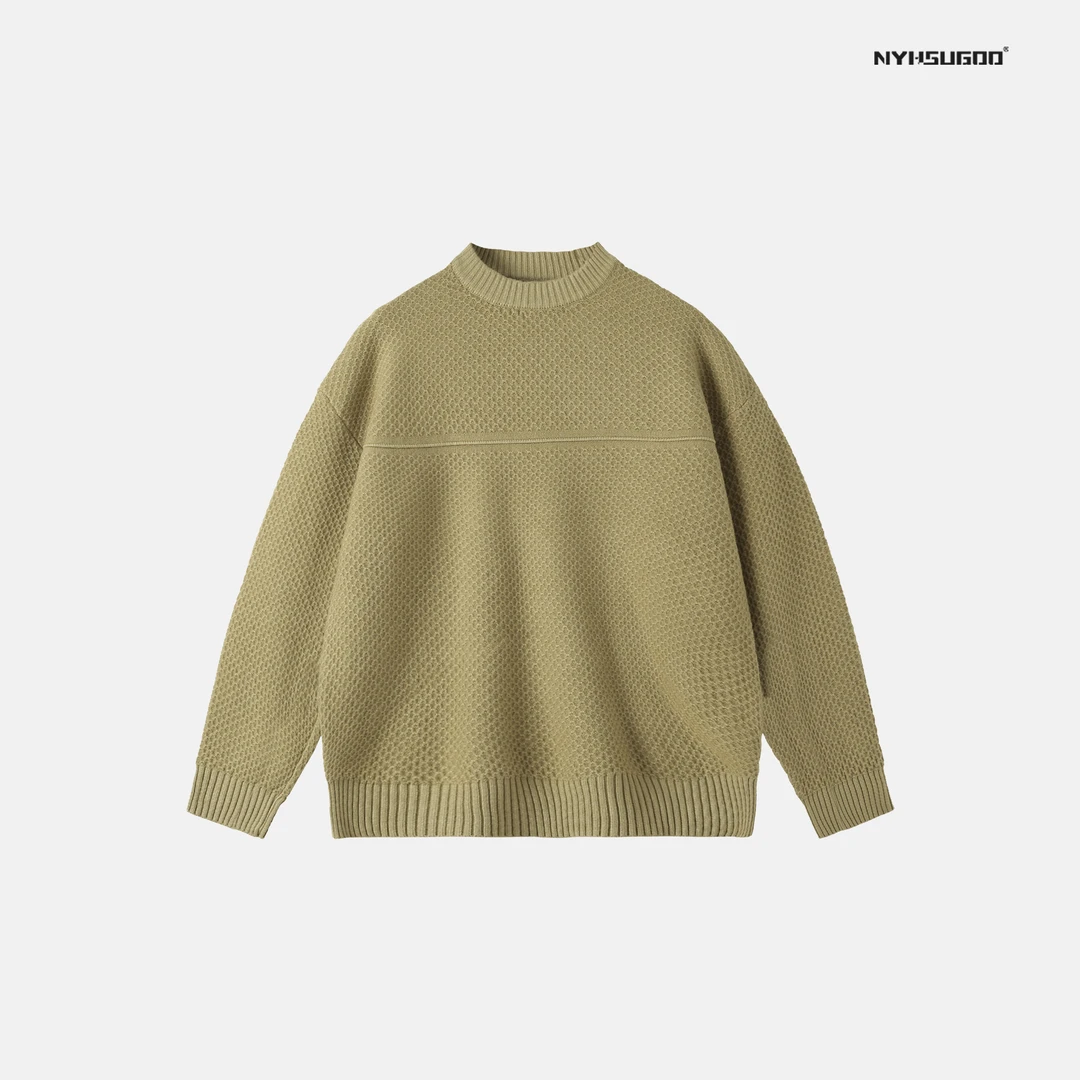NYHSUGOO/南乙D1031秋冬男士新款圆领毛衣韩系情侣百搭新款上衣